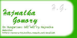 hajnalka gomory business card